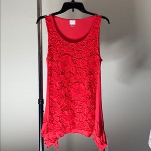 Cupio flowy red top